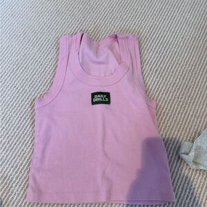 Daily Drills Light Pink Sleeveless Top
